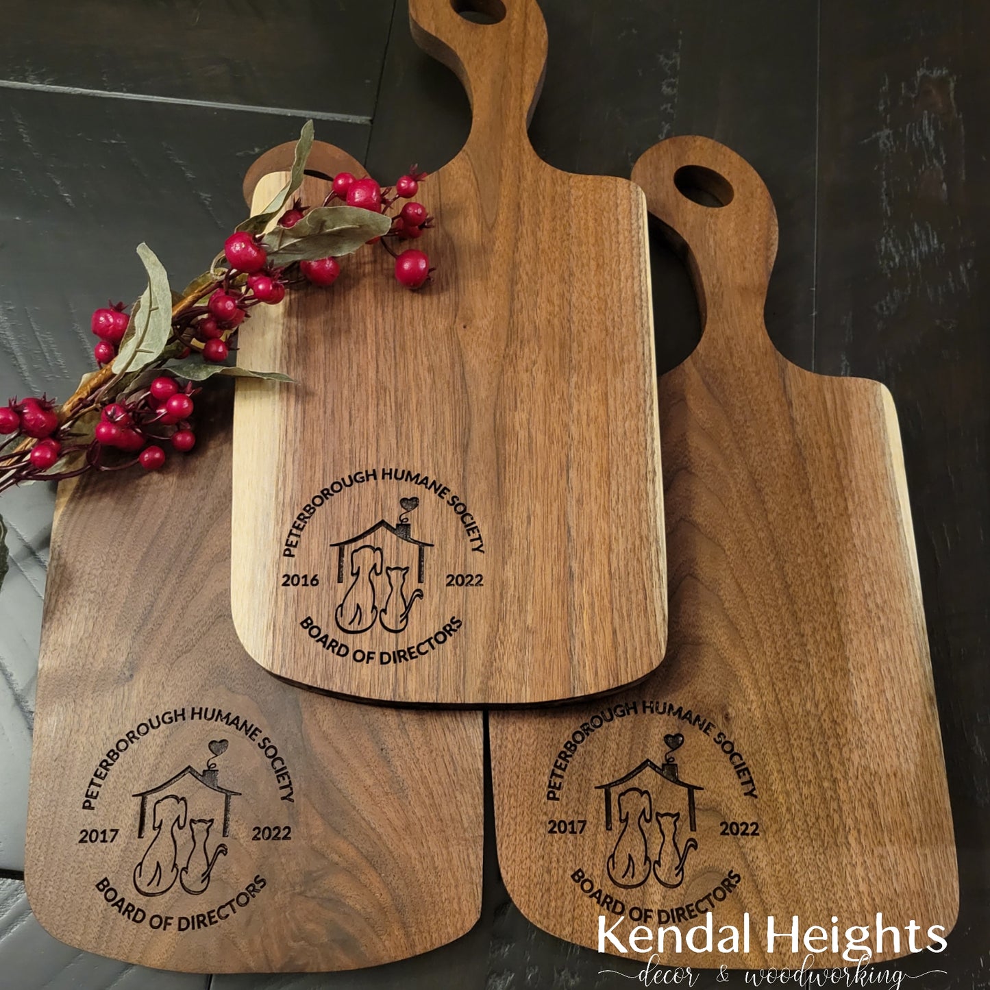Black Walnut Charcuterie Board with Handle