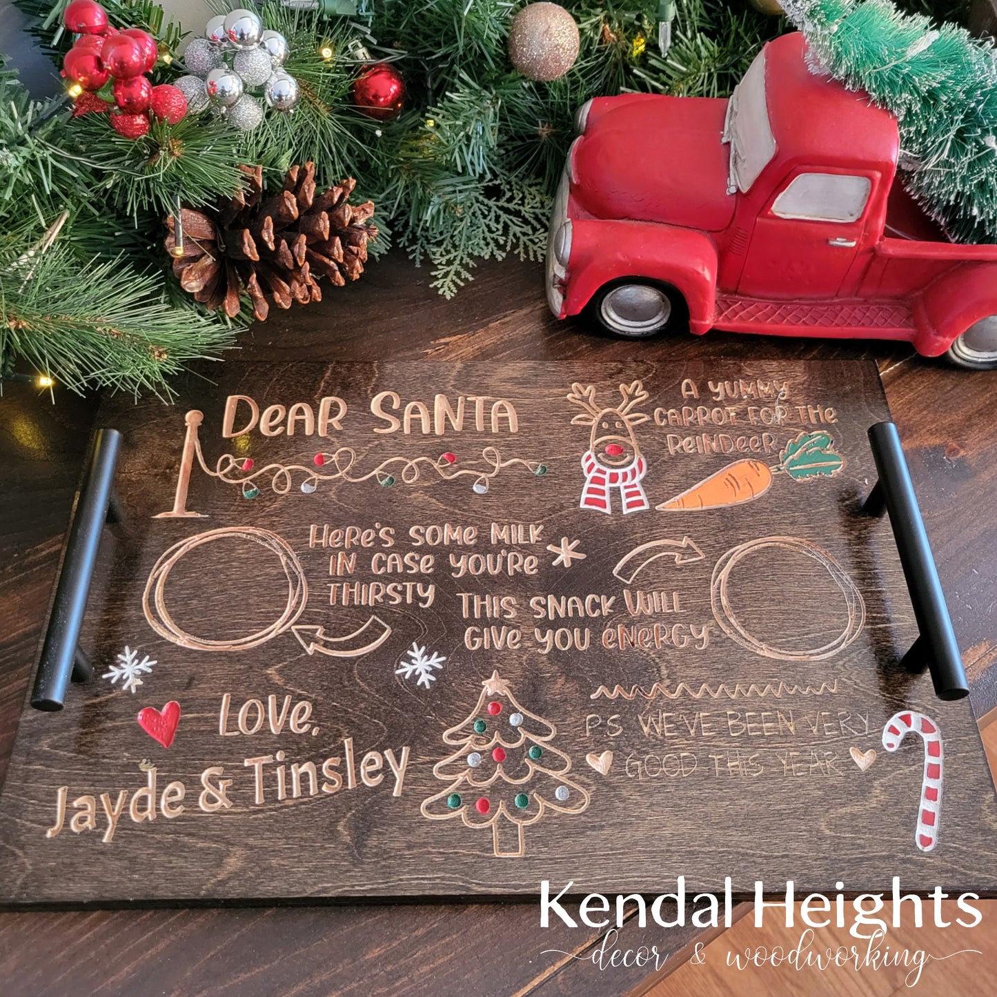 Children's Custom Milk & Cookie Tray