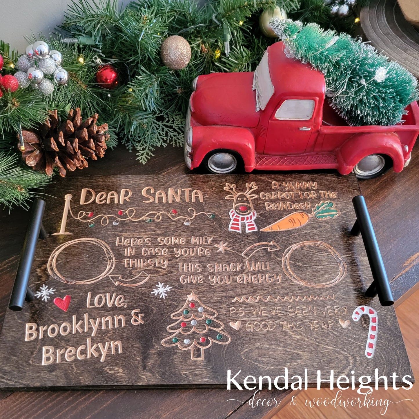 Children's Custom Milk & Cookie Tray