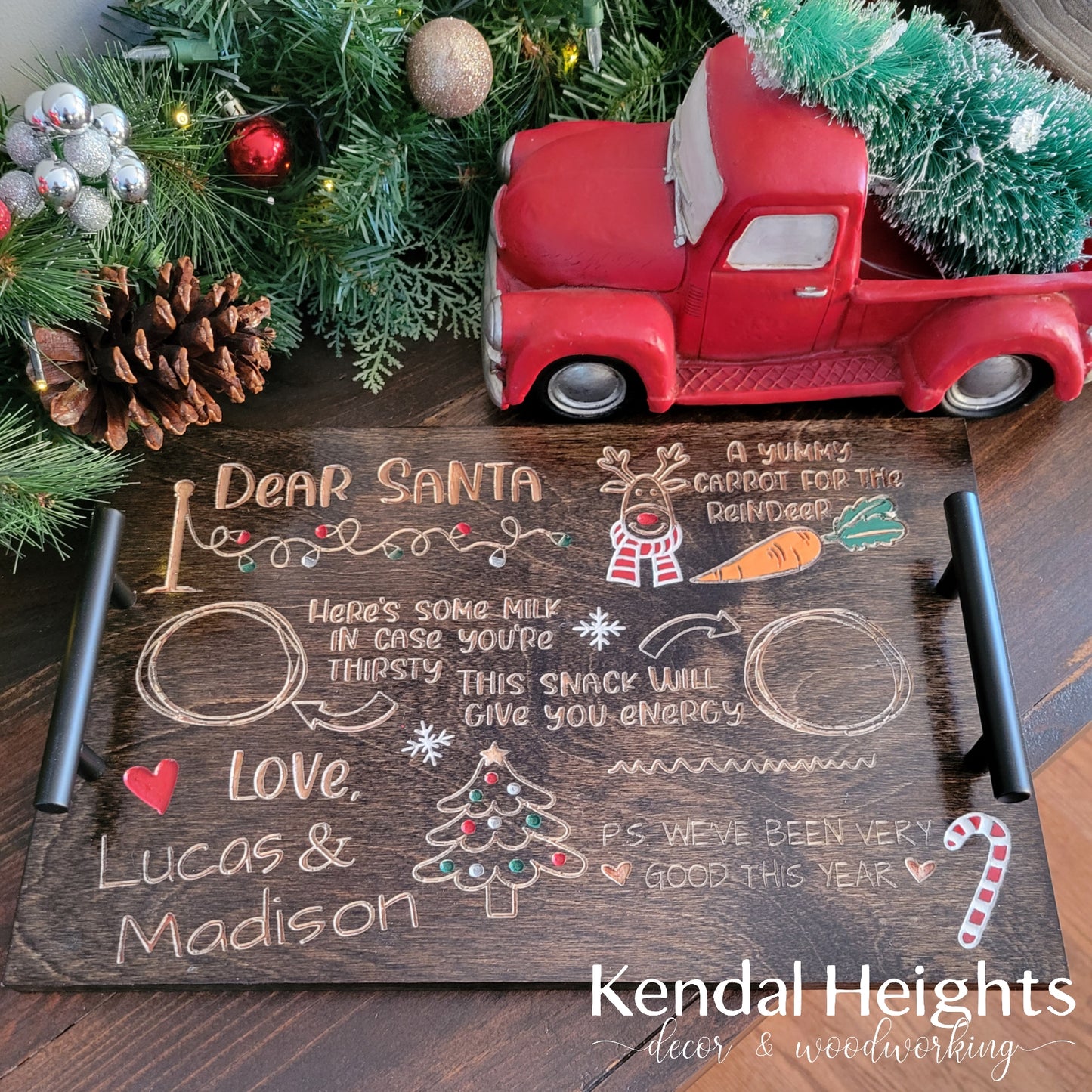 Children's Custom Milk & Cookie Tray