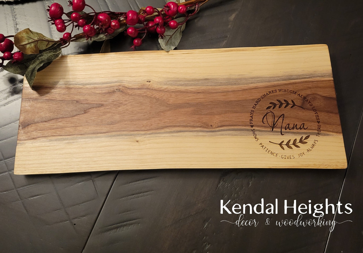 Black Walnut Live Edge Charcuterie Board (with or without Epoxy)
