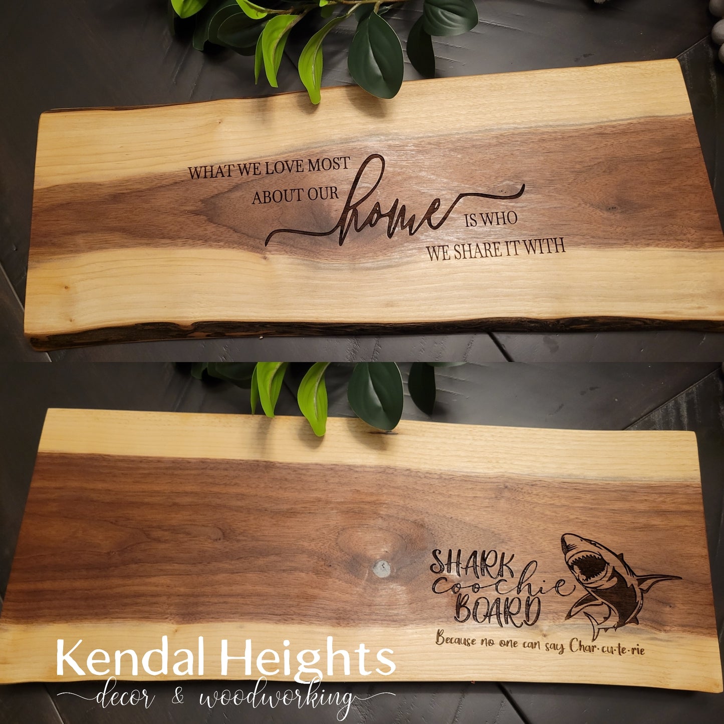Black Walnut Live Edge Charcuterie Board (with or without Epoxy)