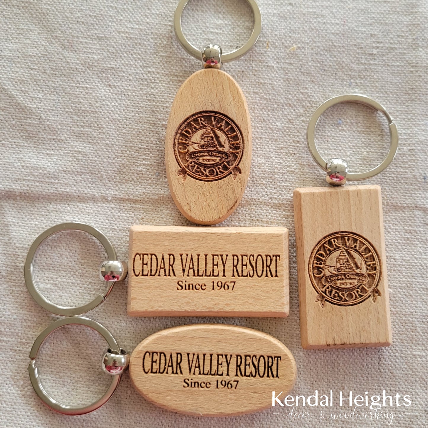 Birch Lasered Etched Keychains