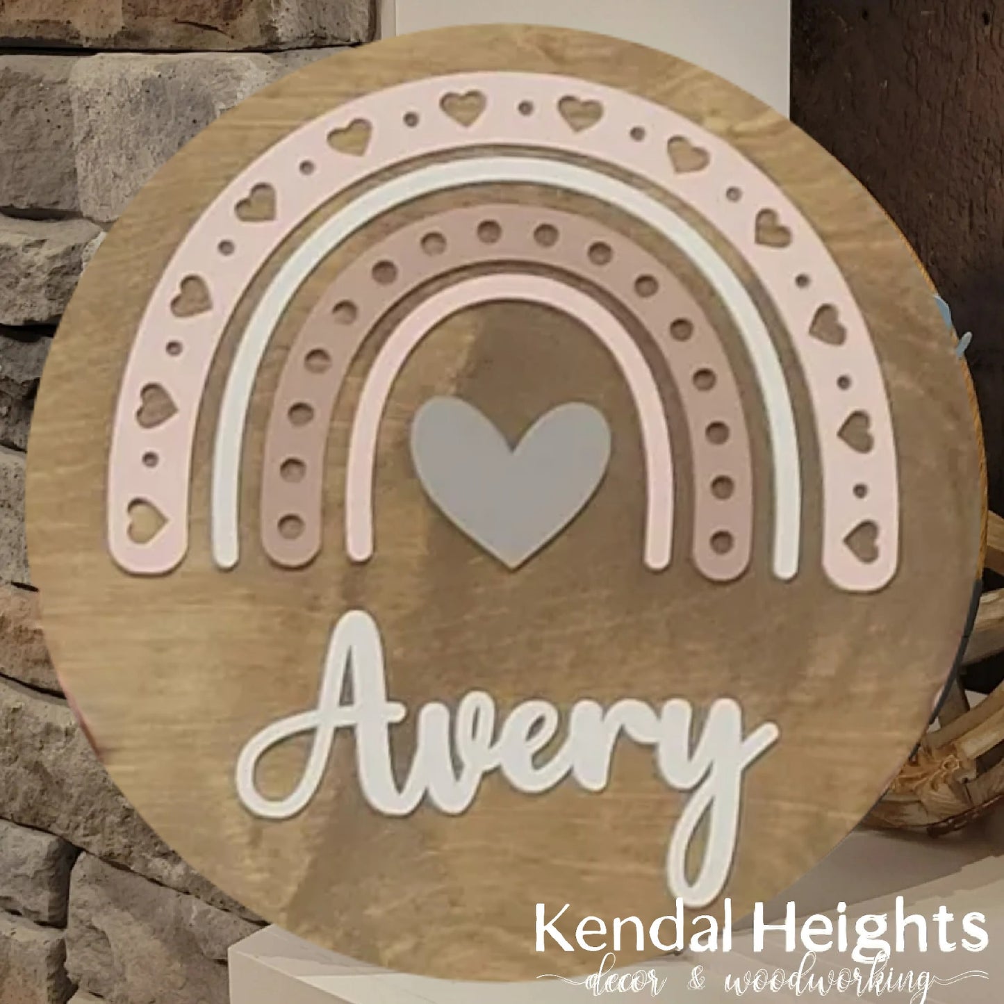 Name Sign - Rainbow Backing