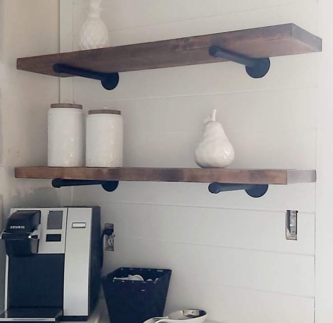 Industrial Floating Shelves