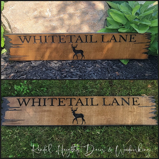 Engineered Live Edge Address Sign