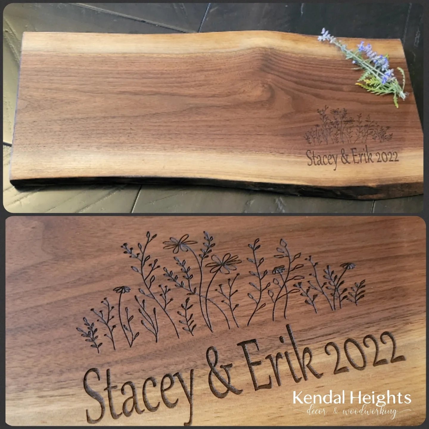 Black Walnut Live Edge Charcuterie Board (with or without Epoxy)