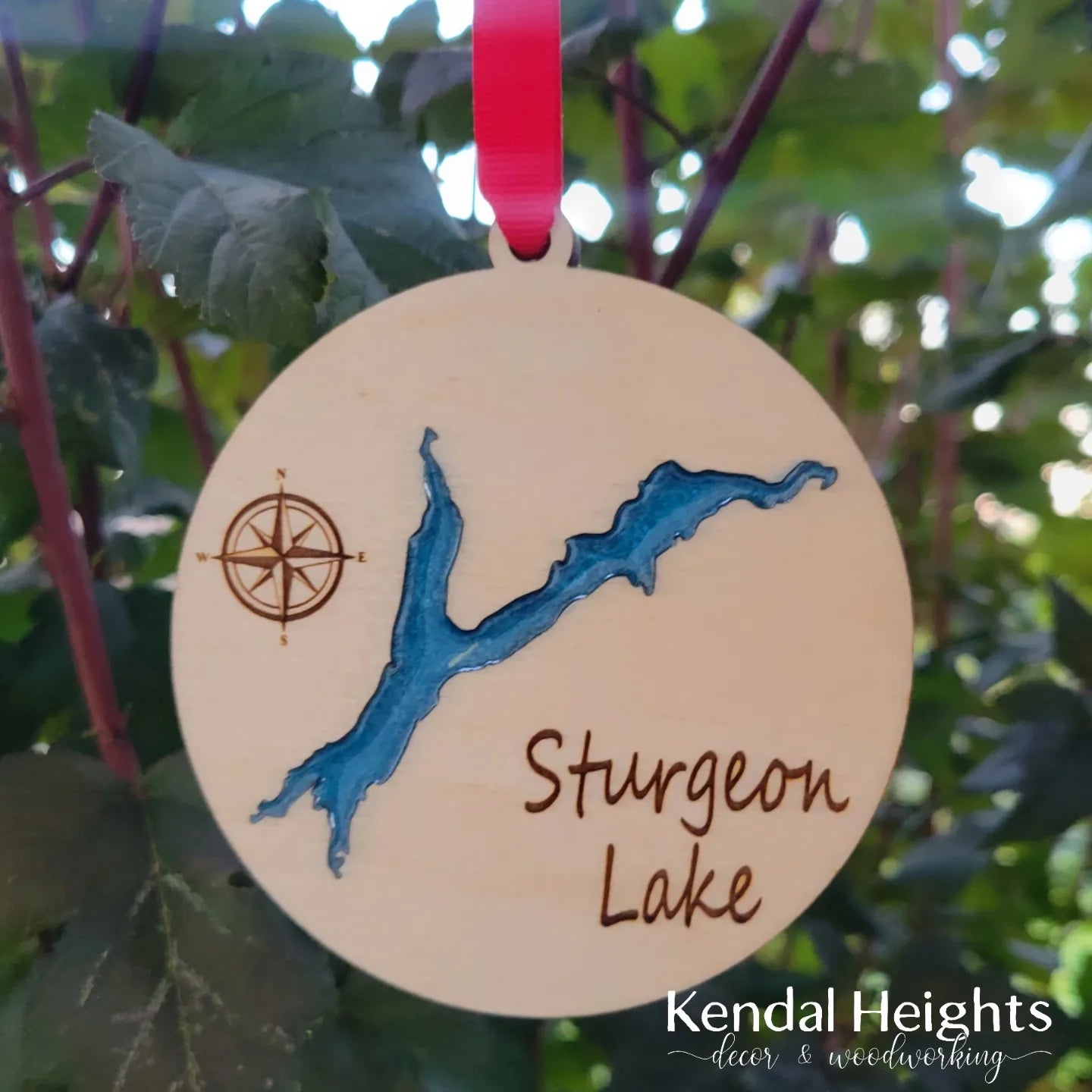 Custom Epoxy Lake Ornaments