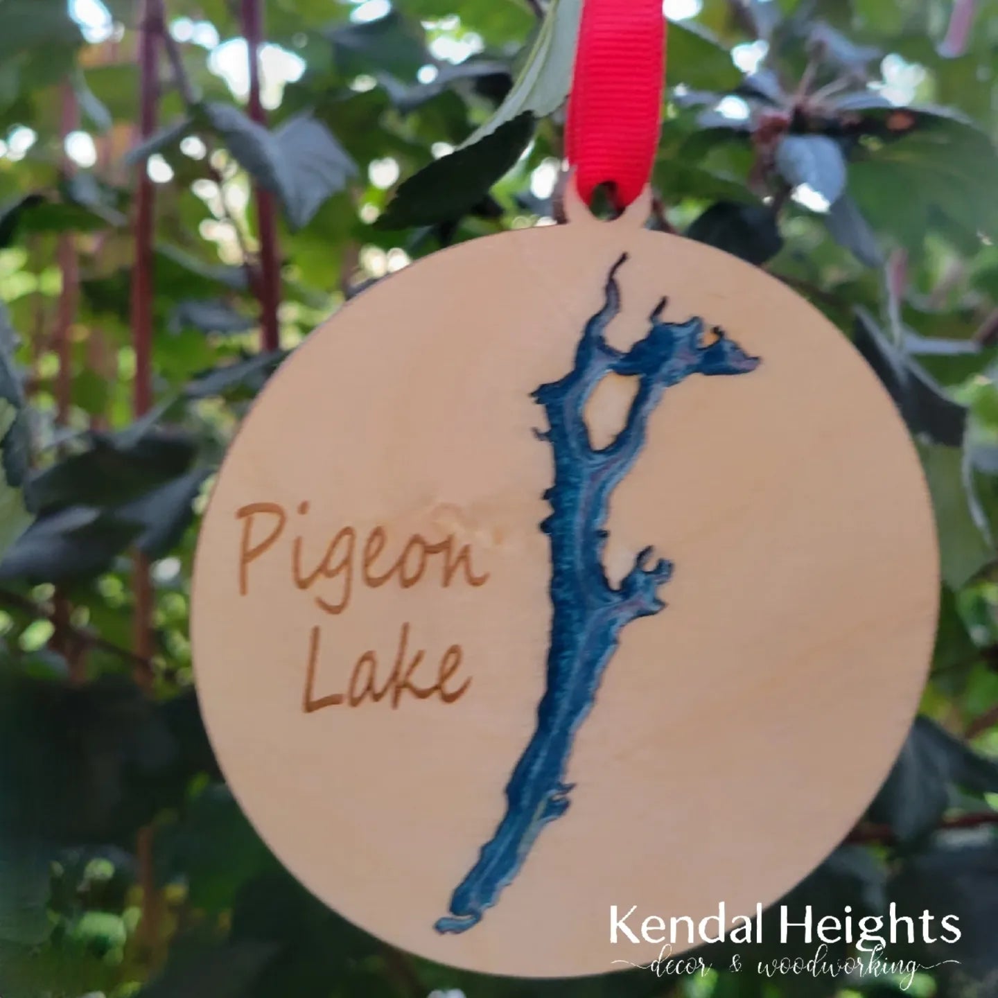 Custom Epoxy Lake Ornaments