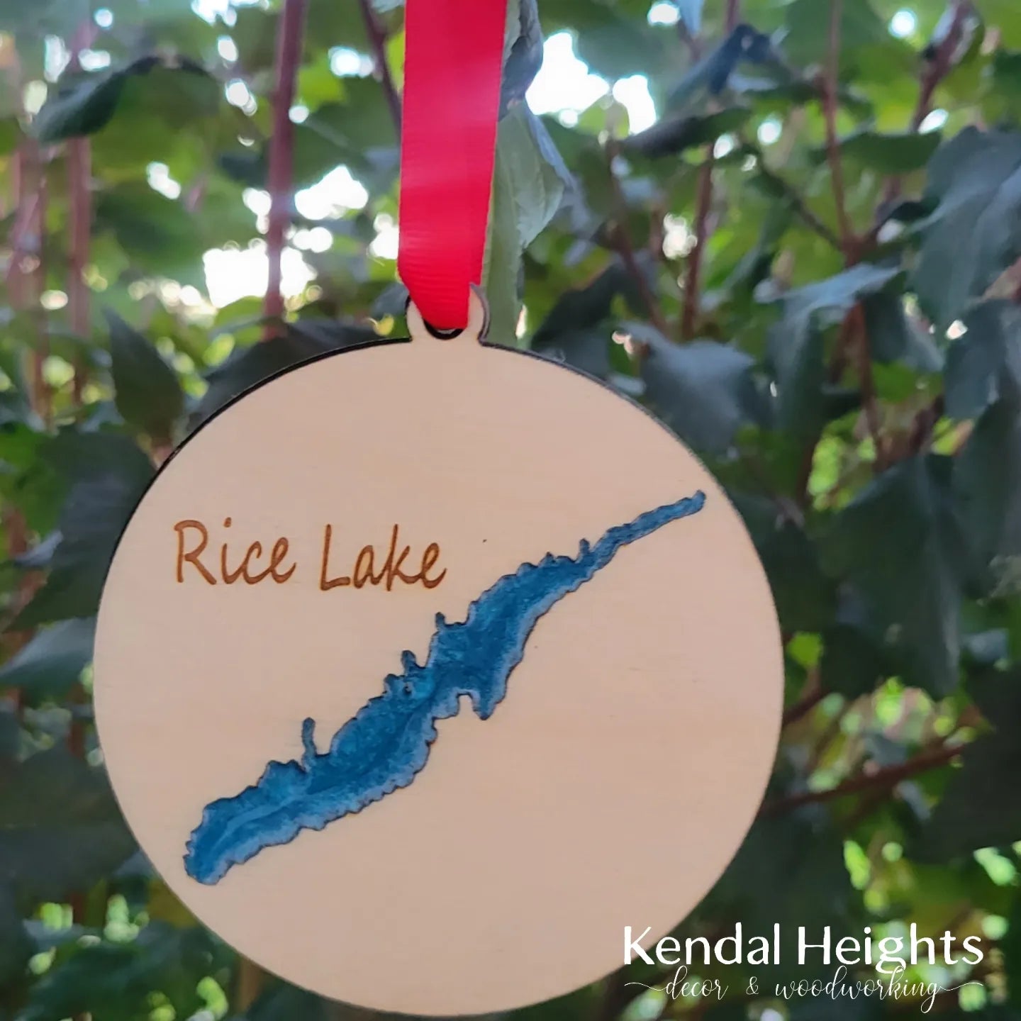 Custom Epoxy Lake Ornaments