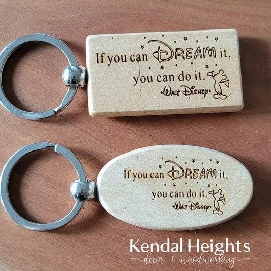 Birch Lasered Etched Keychains
