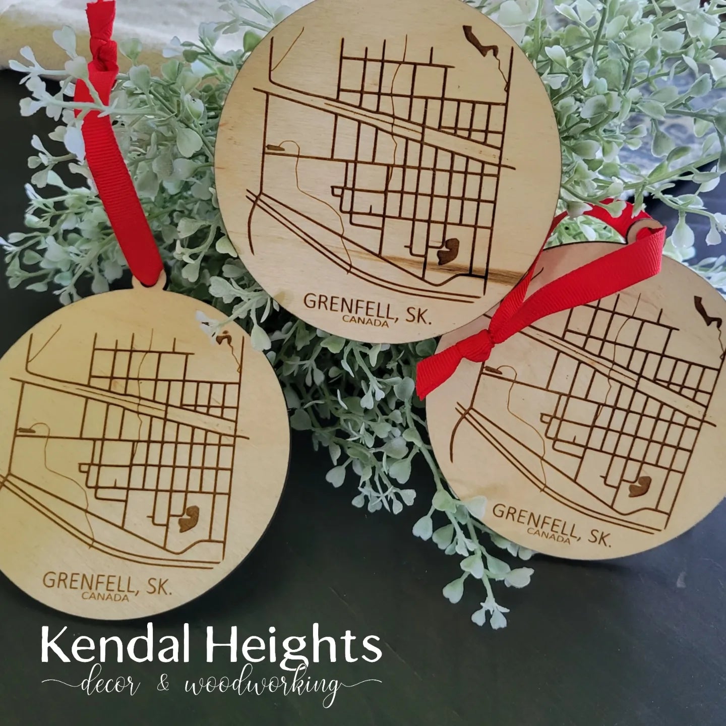 Town Map Ornaments