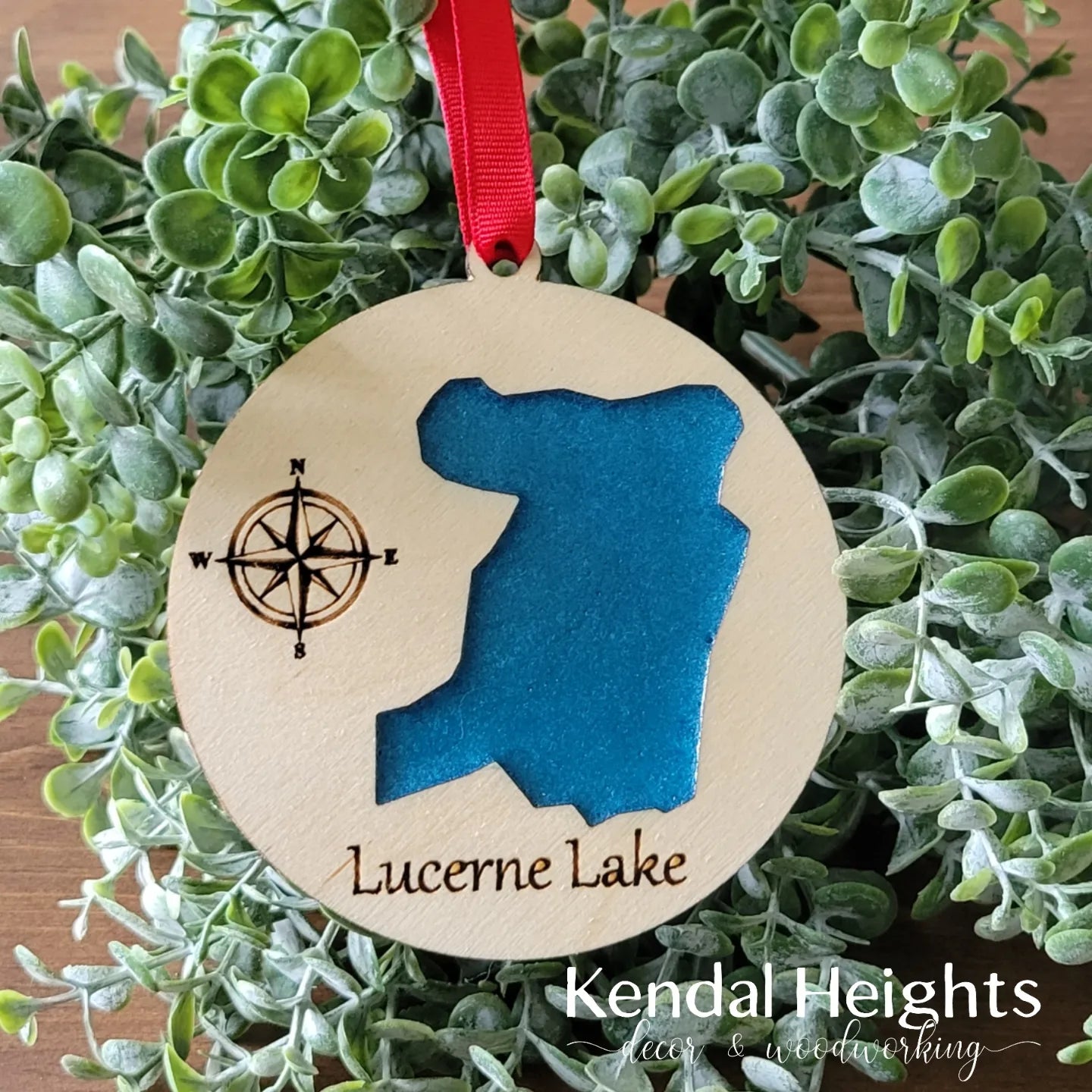Custom Epoxy Lake Ornaments