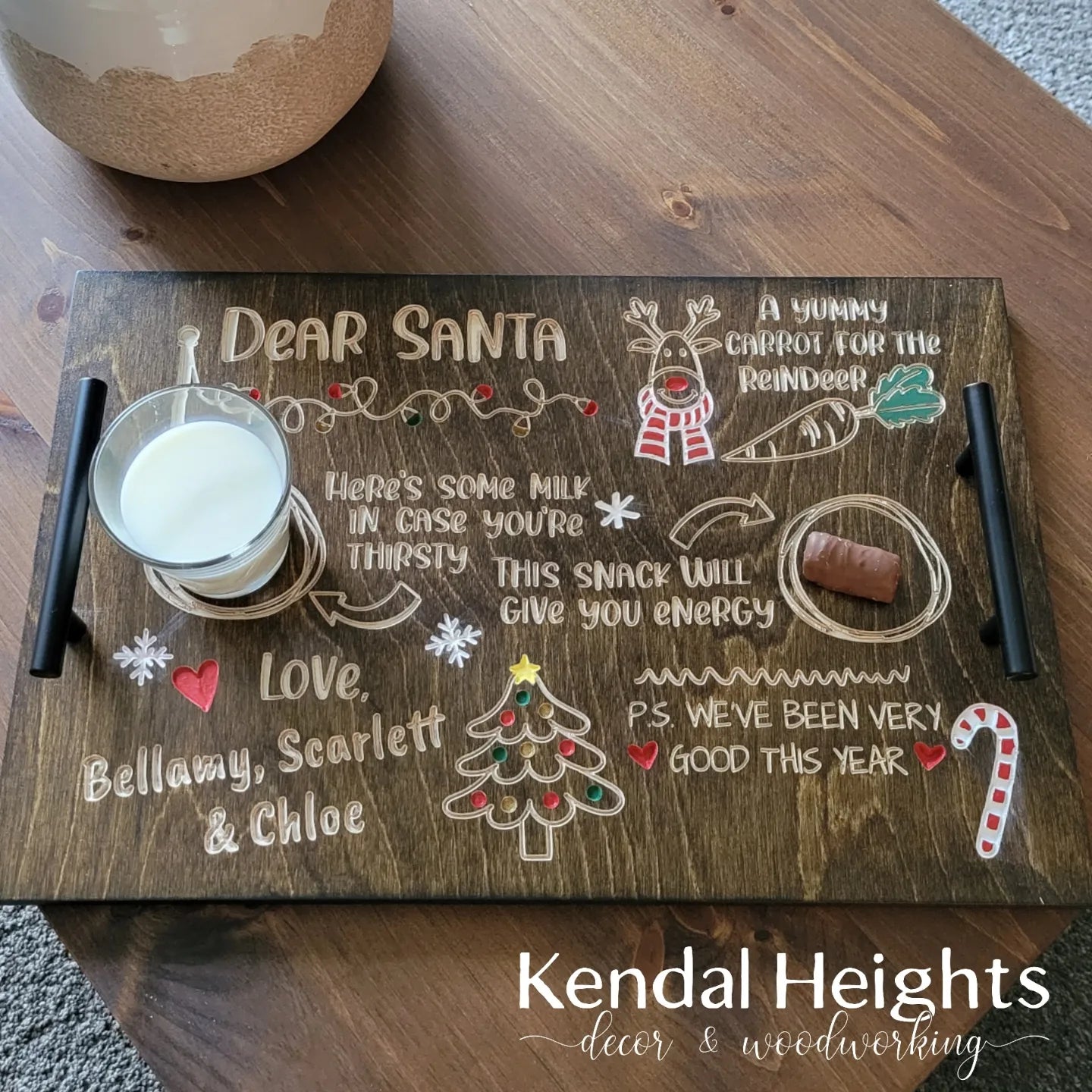 Children's Custom Milk & Cookie Tray