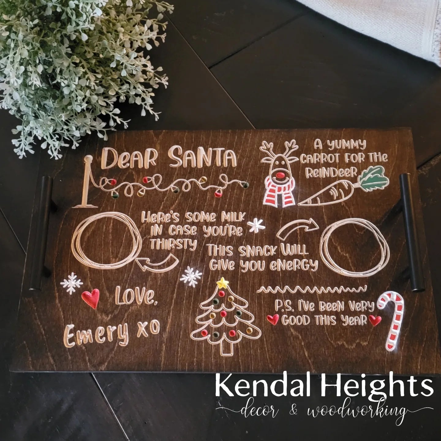 Children's Custom Milk & Cookie Tray