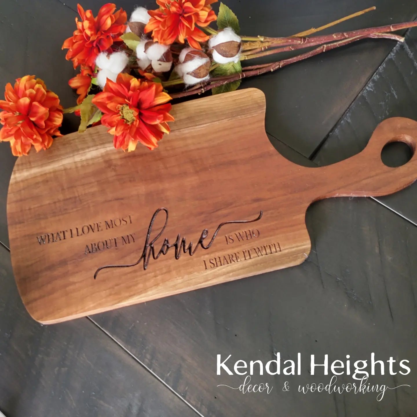 Black Walnut Charcuterie Board with Handle