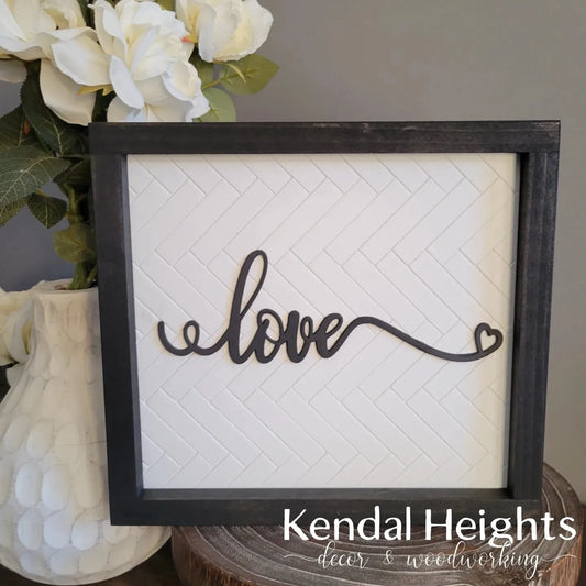 Love....Herringbone Backing