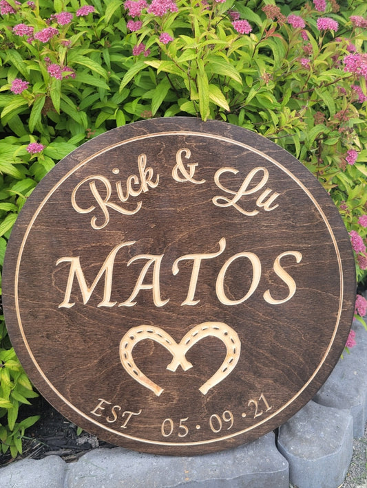 Custom Engraved Round Announcements Boards