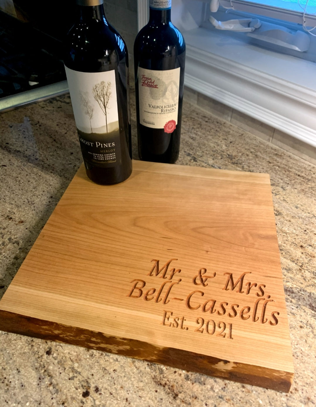 Cherry Engraved Wedding Charcuterie Boards