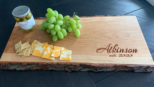 Cherry Engraved Wedding Charcuterie Boards