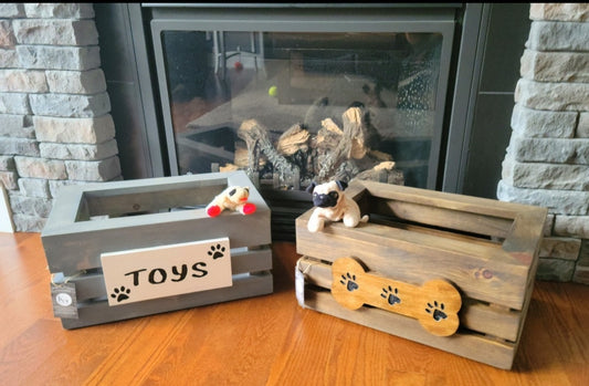 Custom Engraved Pet Toy Bin