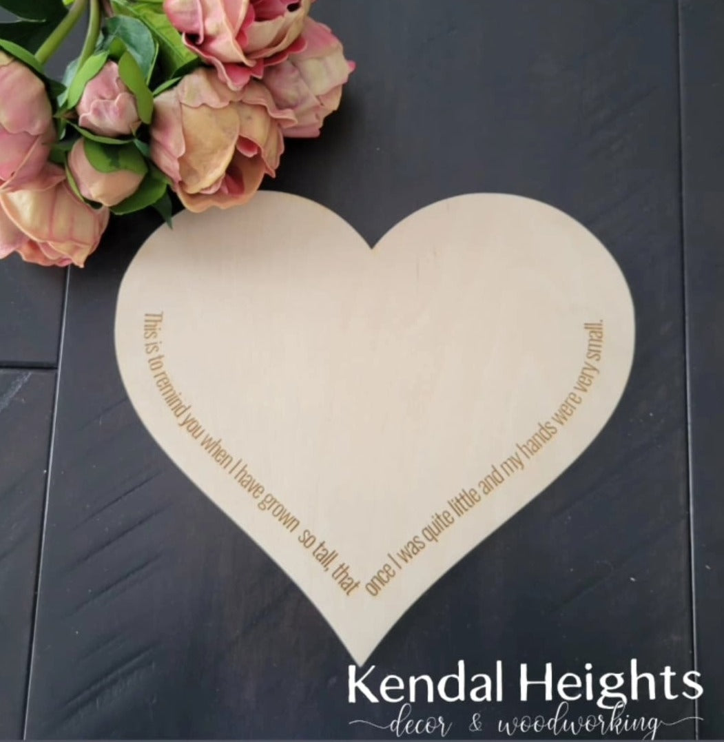 Childs Handprint Keepsake
