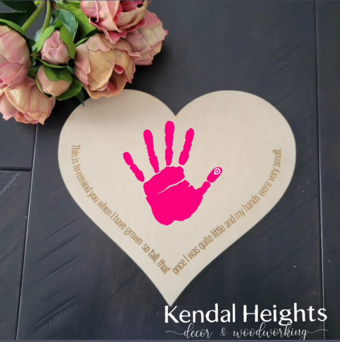 Childs Handprint Keepsake