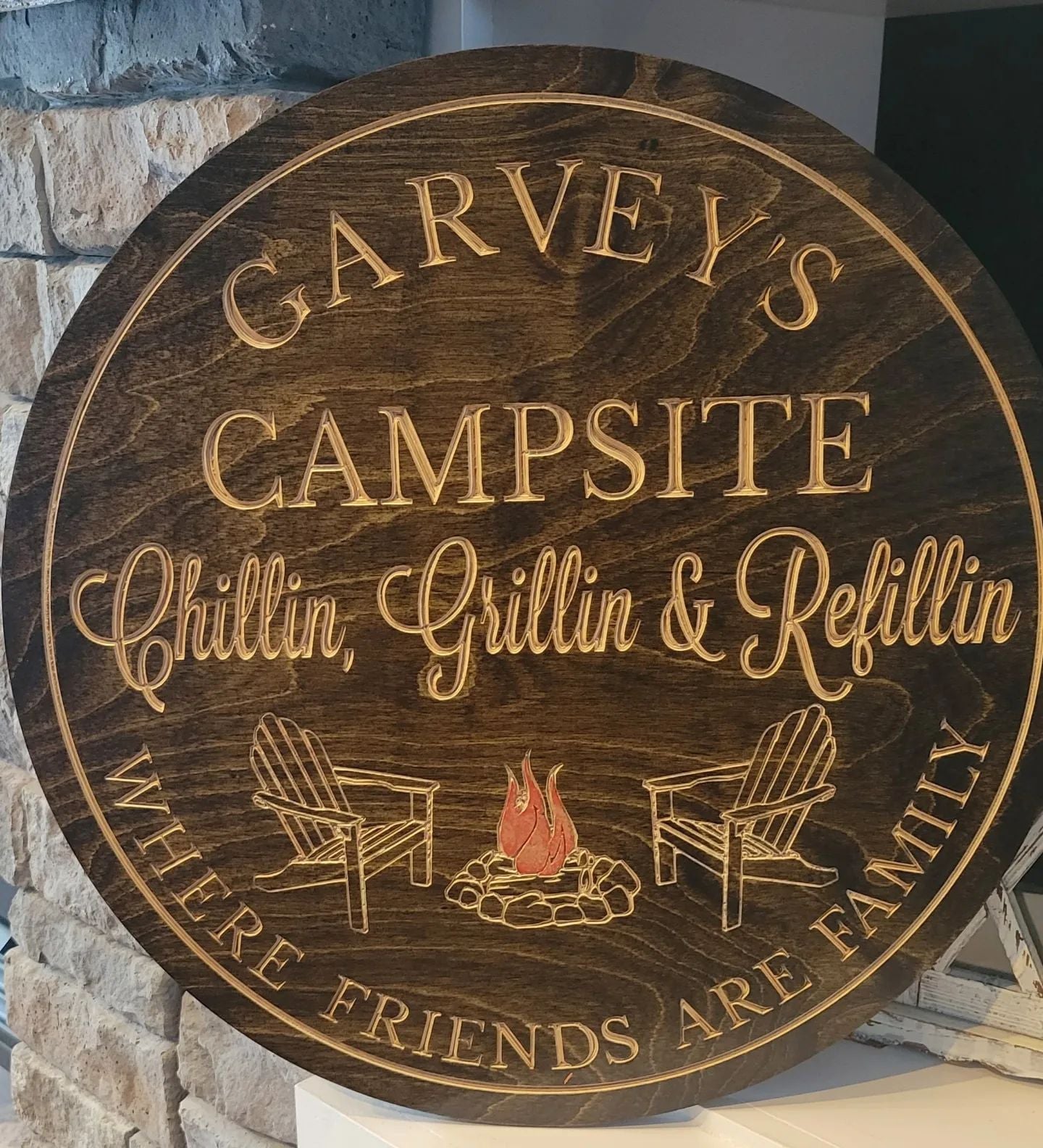 Custom Engraved Campsite / Trailer