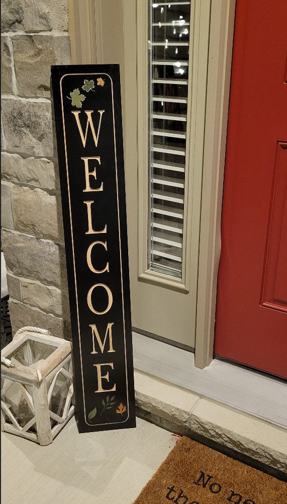 Custom Engraved Welcome Signs - Fall Décor