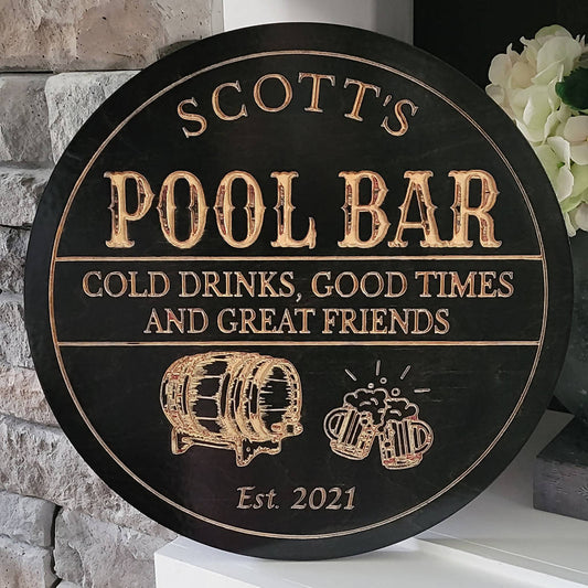 Custom Engraved Bar / Mancave Signs