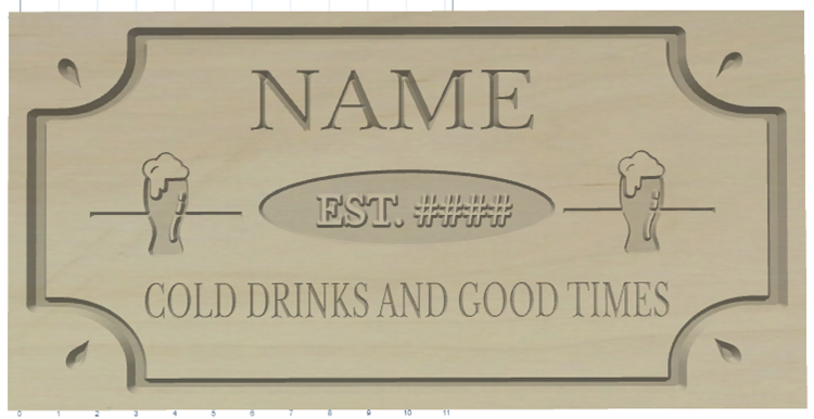 Custom Engraved Pub Sign