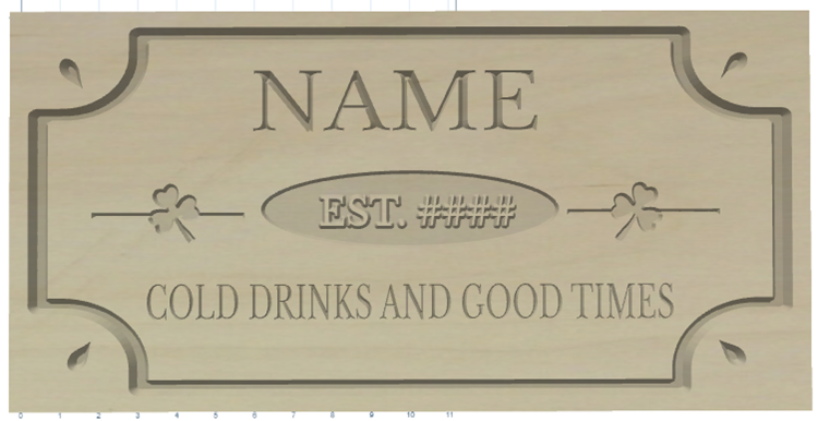 Custom Engraved Pub Sign