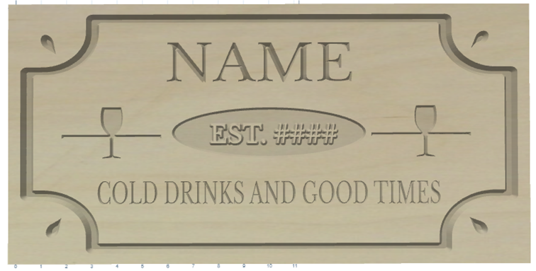 Custom Engraved Pub Sign
