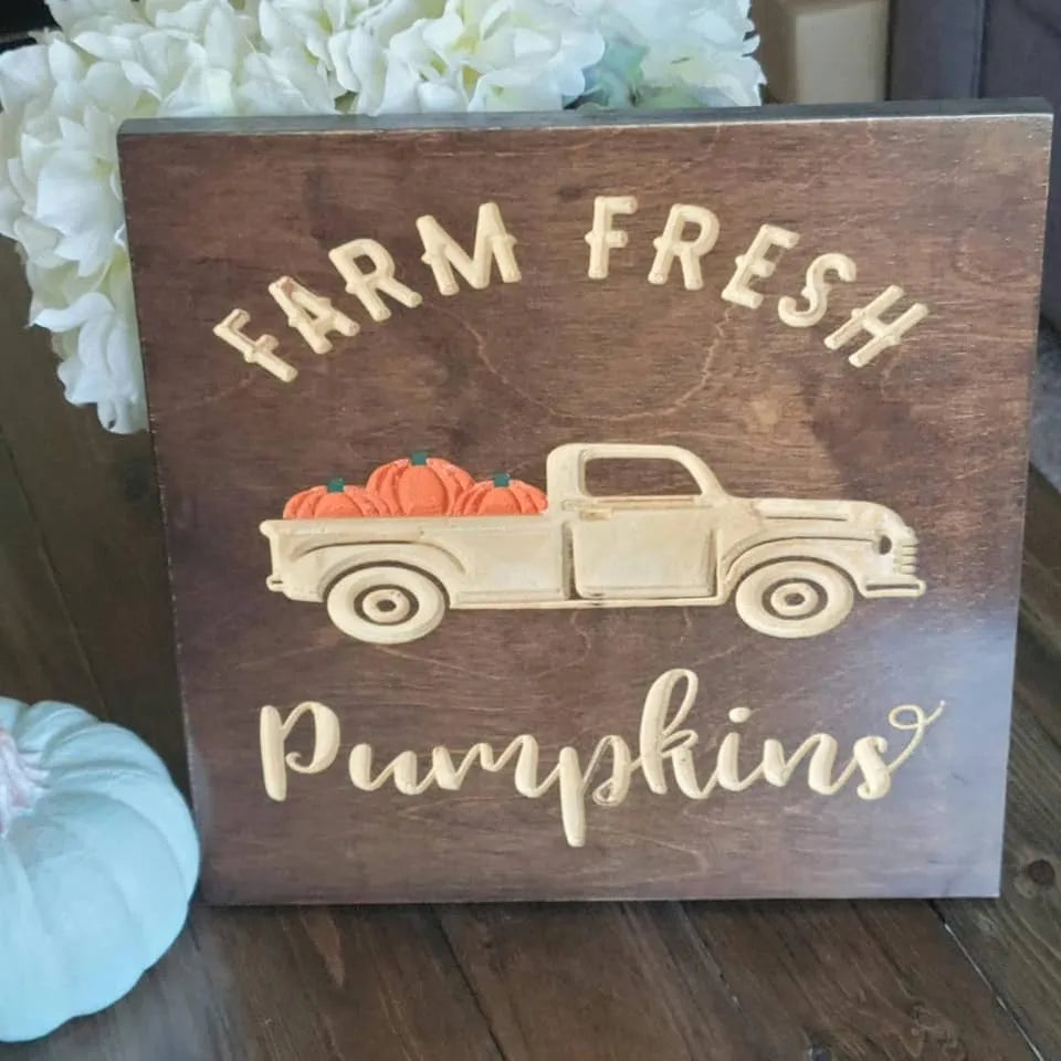 Custom Engraved Fall Mini Signs