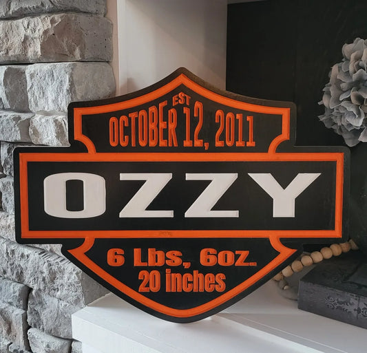 Harley Davidson Kids Room Sign