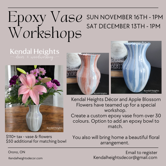 Epoxy Vase Workshop - Deposit only