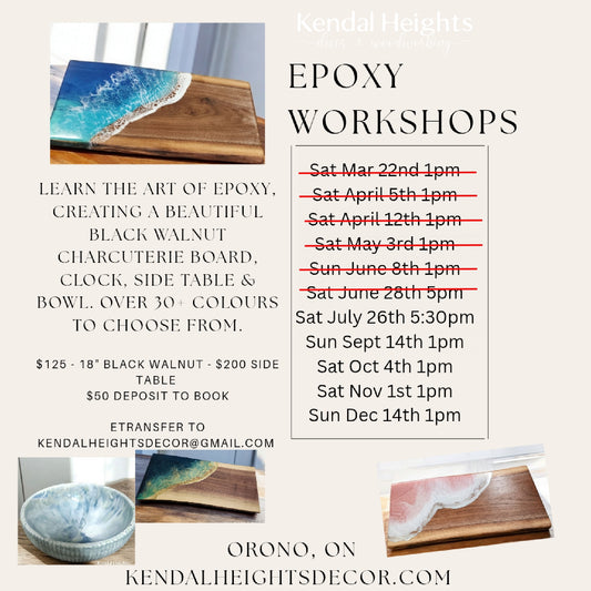 Epoxy Workshop Events - Deposit Only