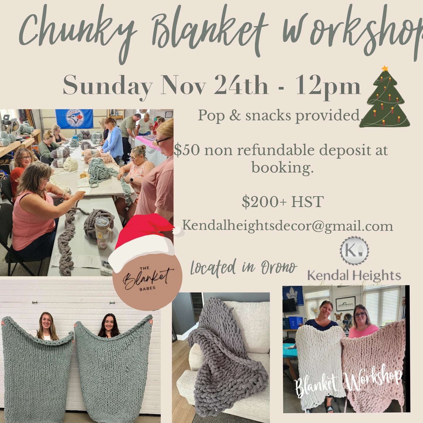 Nov 24th - Blanket Workshop - Deposit Only