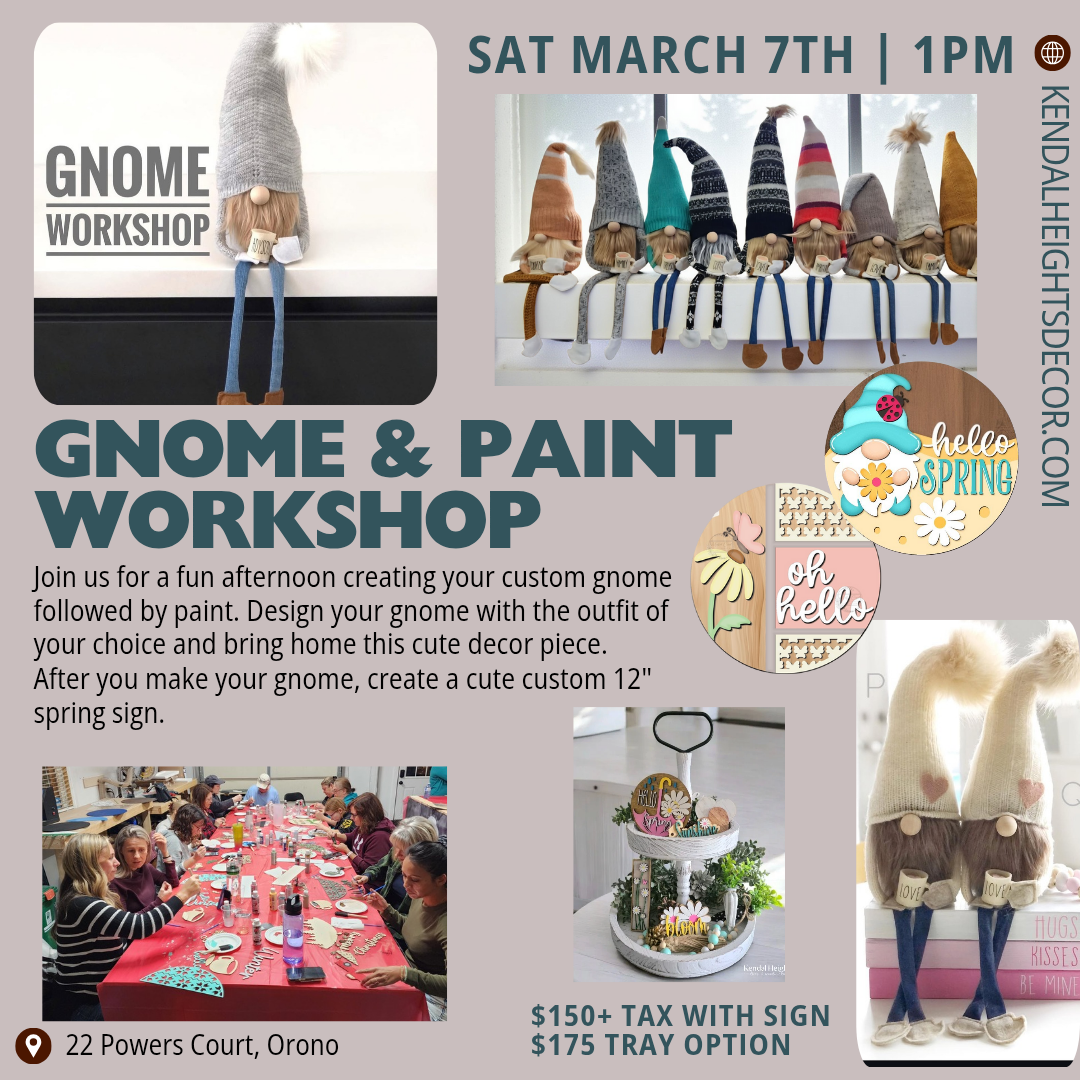 Spring Gnome & Paint - Deposit Only