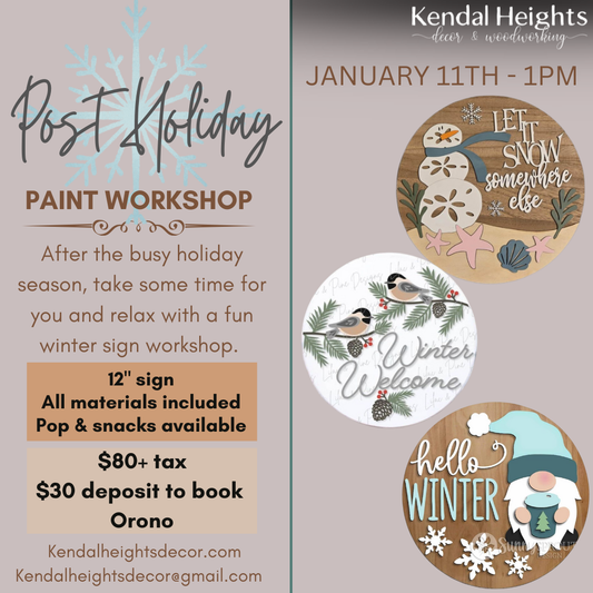 Post Holiday Paint Workshop - Deposit Only