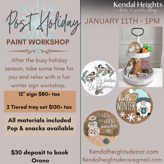 Post Holiday Paint Workshop - Deposit Only