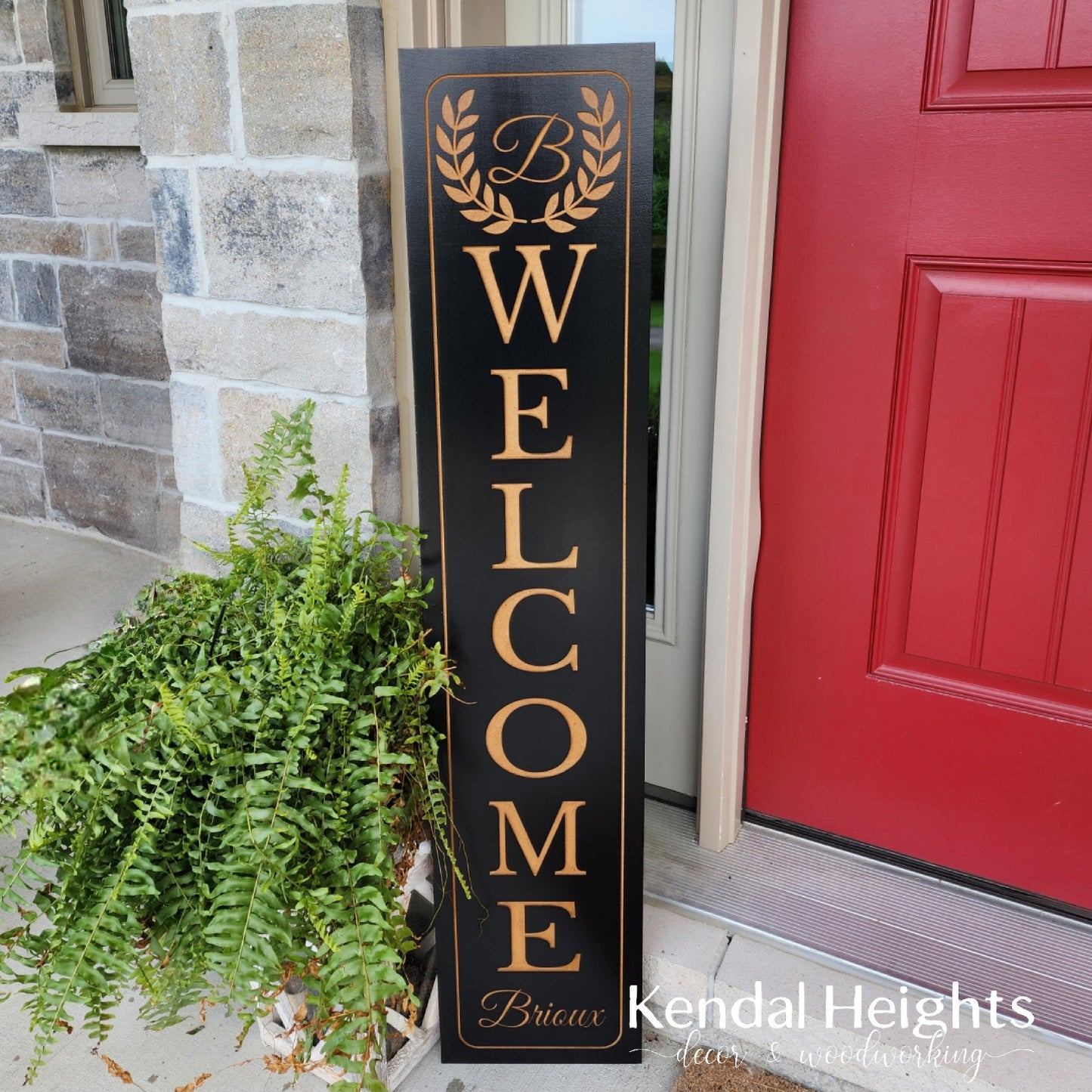 Custom Engraved Welcome Signs - Family name