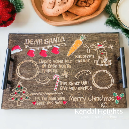 Children's Custom Milk & Cookie Tray (2021, 2022 & 2023 Styles)