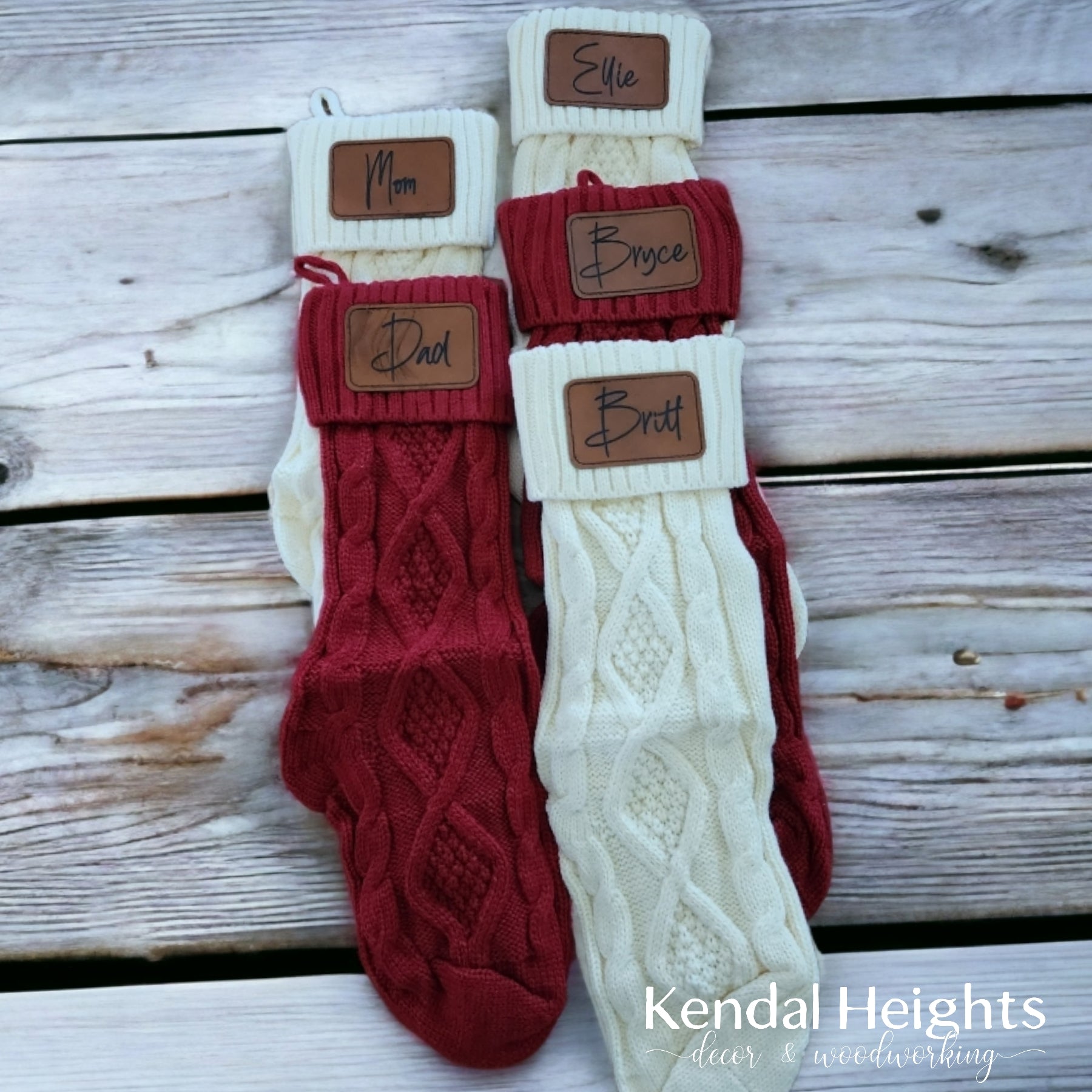 Knit Christmas Stockings – Kendal Heights Decor & Woodworking
