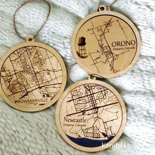Town Map Ornaments