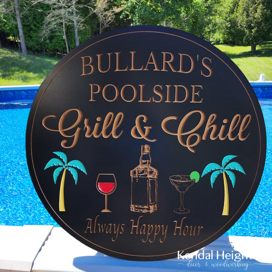 Engraved Pool Signs