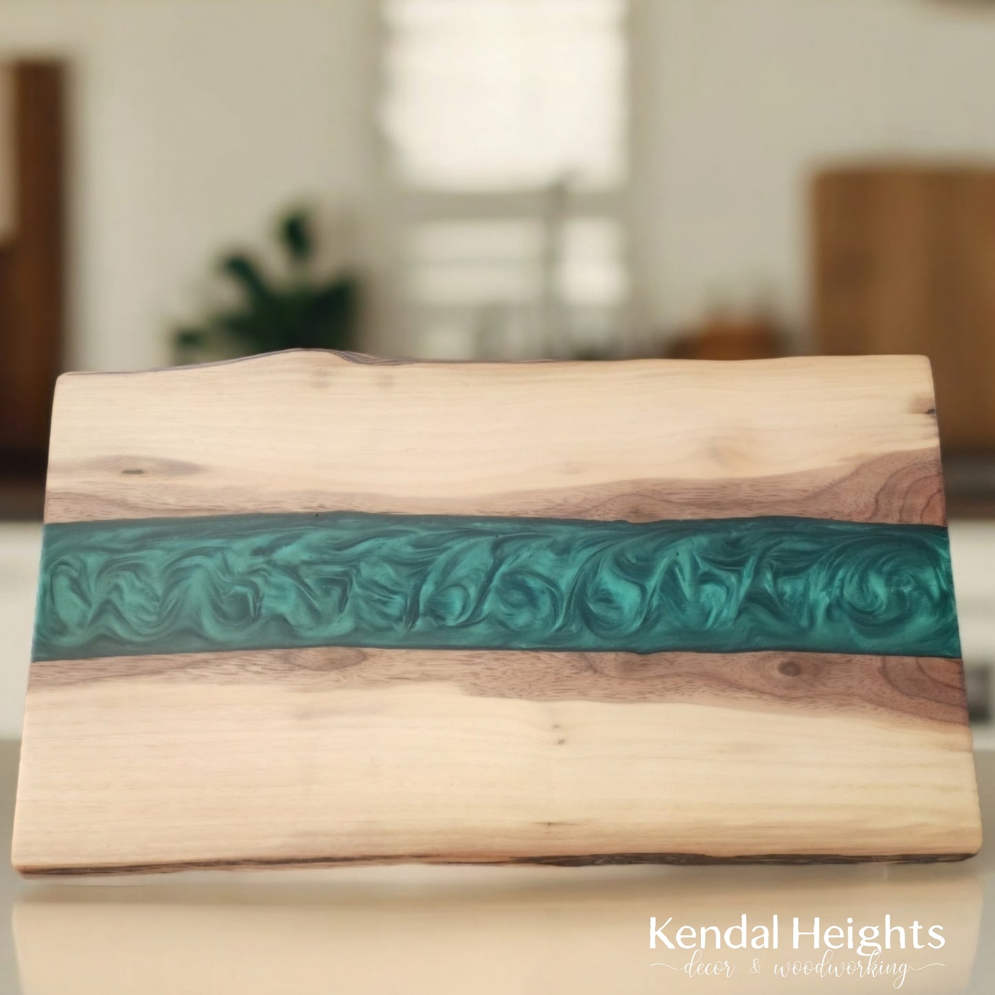 Black Walnut - Northern Lights Epoxy River Board