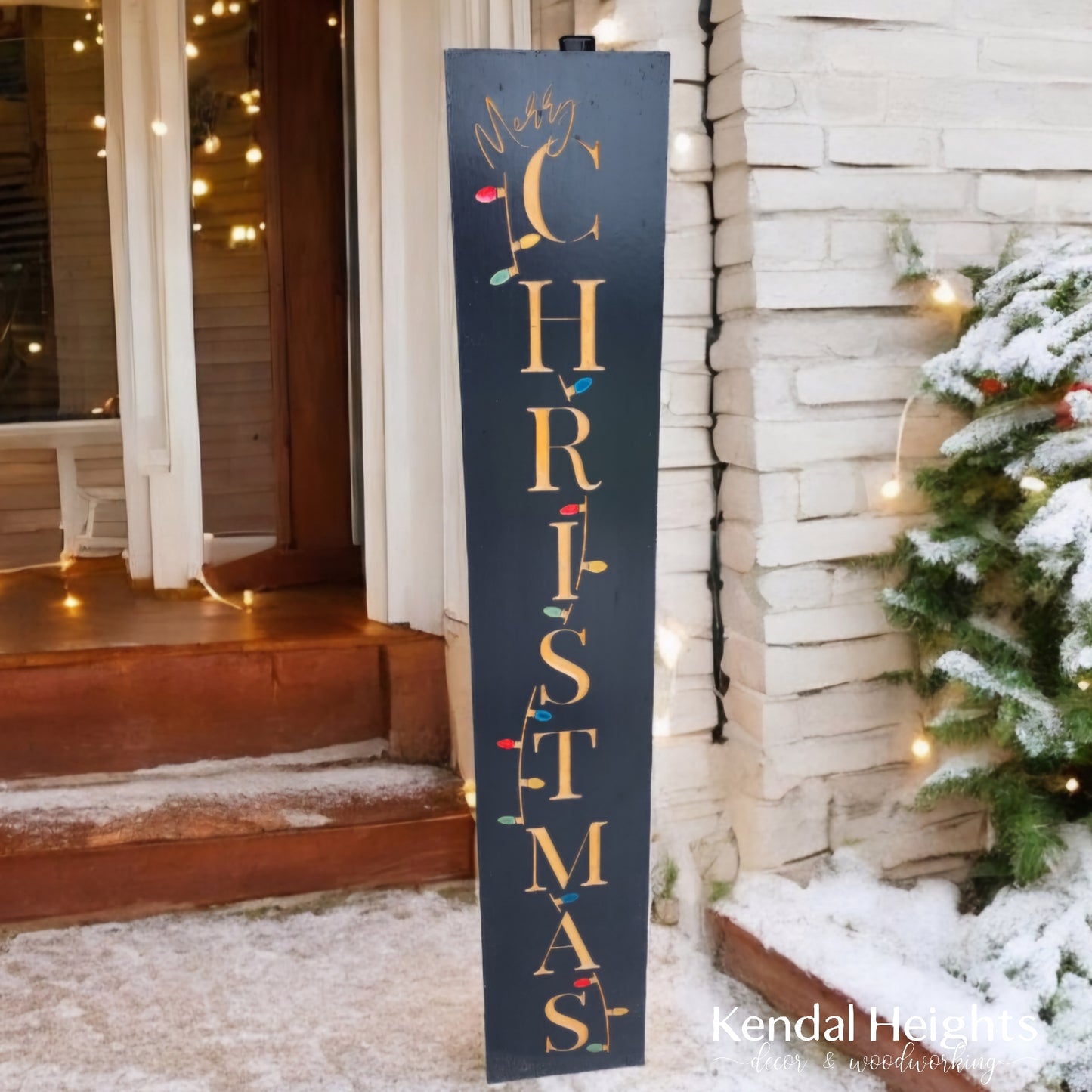 Custom Engraved Welcome Signs - Winter Decor