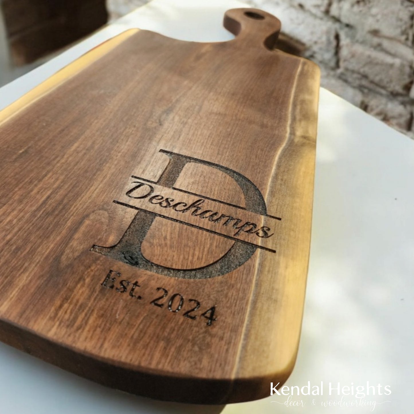 Black Walnut Charcuterie Board with Handle