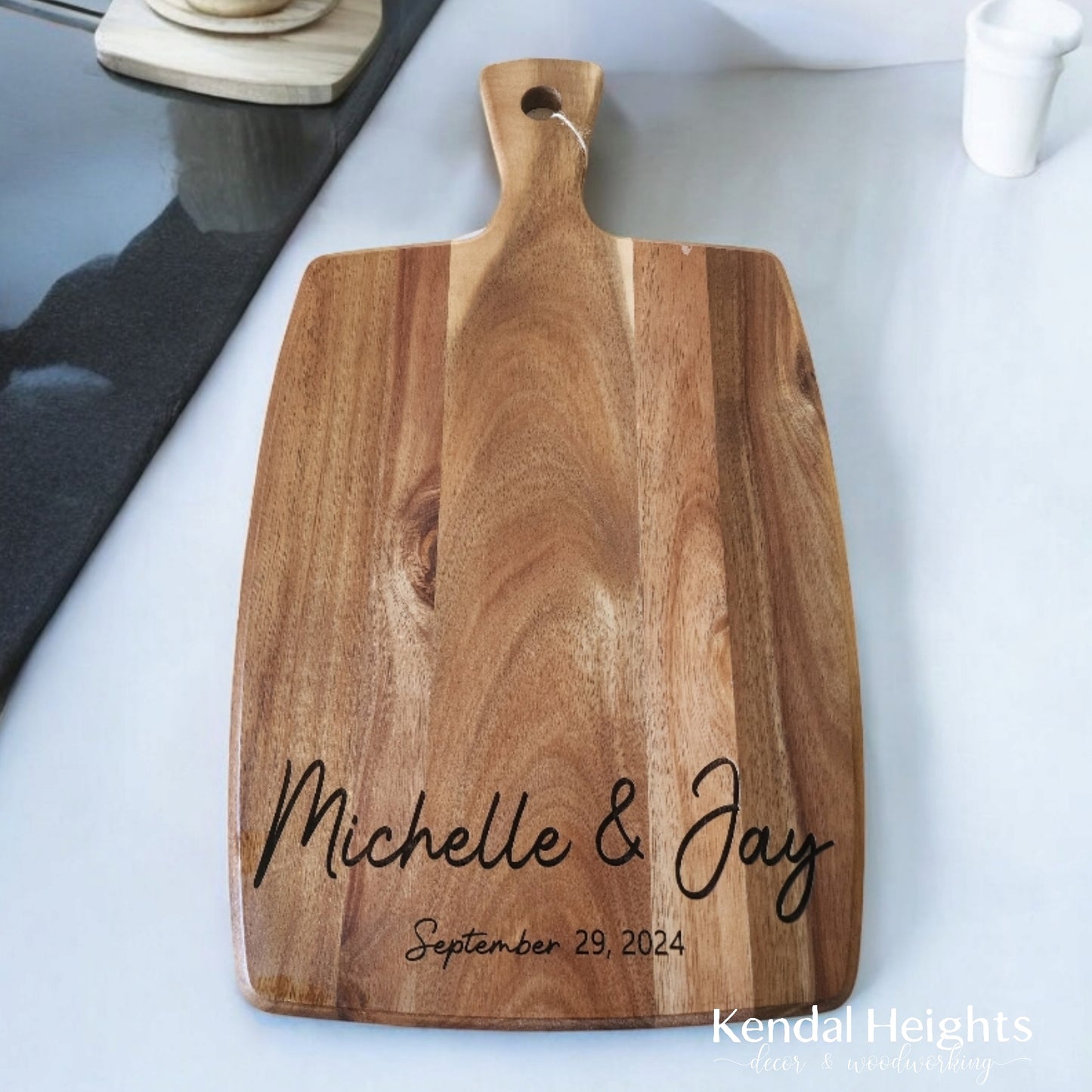 Acacia Cutting Board Paddle